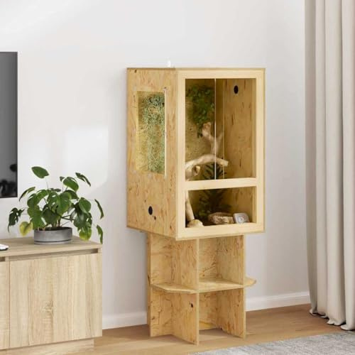 ChicAbode Terrarium Braun 50 x 50 x 80 cm OSB