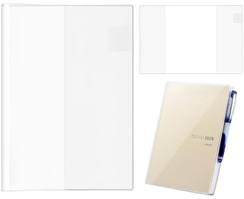 Copertina trasparente A5, adatta a Hobonichi Techo Cousin 2026 A5, compatibile con Midori A5, protezione per quaderni Stalogy (confezione da 1)