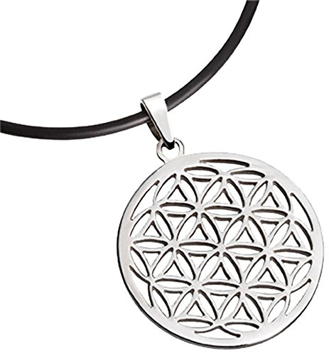Collection Inner Light Blume des Lebens/LEBENSBLUME | Anhänger für Halskette, Armband o. Schlüsselanhänger | Echter handgearbeiteter 925 Silberschmuck für Damen o. Herren | Ø 2 cm