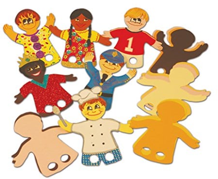 Springboard 10364 People Finger Puppets Craft Activity (Pack of 50), 11 x 11.5 centimeters