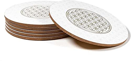 Set de 6 sous-verres carrés - Fleur de Vie