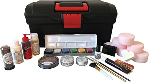 Eulenspiegel 299586 - Schminkkoffer Halloween, Schminkset, Karneval, Kinderschminken, Mottoparty, Schwarz/Rot