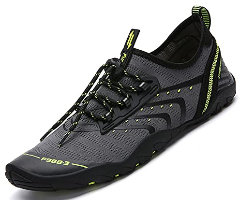 SAGUARO Water Shoes for Women Men Quick Drying Wet Beach Aqua Shoes for Swim Sea Surfing Diving Sailing Pool Darkgrey 46 EU/11 UK