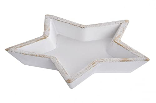 Hogar y Mas Bandeja Decorativa Estrella Blanca 16,5CM