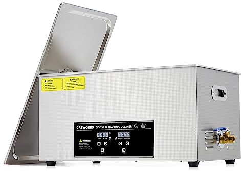 CREWORKS Ultraschallreinigungsgerät 22L Ultraschallgerät Ultraschallreiniger Reinigung Ultrasonic Cleaner mit Innenkorb, Heizung und Digital Timer für Brillen, Schmuck, Zahnprothesen und Münzen