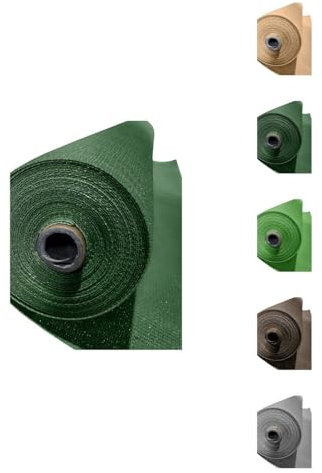 Jardin202 - Malla de Ocultación 120 g/m2 | Ocultación y Privacidad para su Terraza o Jardín | Seleccione Medida y Color | 2 x 50 Metros (Verde Oscuro)