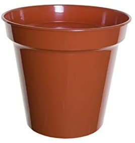 FINE GARDEN Nursery Terracotta Strong and Durable Plastic Plant Pots | Ideal for Cultivation, Cuttings or prickings | Available Various Sizes and Quantities - 17.5cm garden pot terracotta