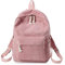 Freizeitrucksack Mädchen Tagesrucksack, Streifen Cord Schulrucksack Mädchen Teenager, Unisex Rucksack, Damen Schultasche, Schulrucksack, Casual Daypack für Universität Reisen Freizeit Arbeit, Rosa