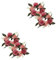 HOMSFOU Kerzenringe Blumen Rose 4 Stück Tee Abendessen Hochzeit Hellrosa Kerze Dekorative Kerzen Vorne Mitte Serviettenhalter Weihnachten Gefälschte Akzente Blumen Blumenkränze Tisch Party Urlaub