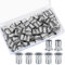 60 Piezas Tuercas Remachables, Tuercas de Remache de Acero Inoxidable, Tuerca Remache de Roscada de Cabeza Plana para Insertos de Muebles Madera Automóvil - M6