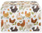 TOADDMOS Chicken Print 2 Slice Toaster Cover for Small Kitchen Appliance Dust and Fingerprint Protection,Washable and Foldable