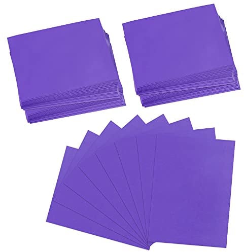 Homgaty 300 Pcs Standard Card Sleeves, Clear Deck Protectors Card Protector Sleeves for Pokemon,Trading Card,Magic (Purple)