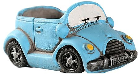 DSOUWEH Fioriera in Cemento Leggera e Portatile per Piante succulente Carine. Vasi da fioriera in Ceramica da Giardino, Auto Blu