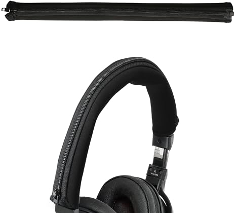 kwmobile Cuscinetto Archetto Cuffie Compatibile con AudioTechnica ATH SR5BT / SR5 - Headband Cover - Copertura Arco Cuffie Over Ear - nero