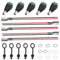 YIXISI 5.5 x 2.1mm DC Mount Adapter Kit, 5 Stücke DC-099 DC Hohlstecker Lötanschluss mit Kabel and 5 Stücke DC Power Adapter Terminalblock, mit Wasserdichter Kappe, für Audio Video Überwachungskameras
