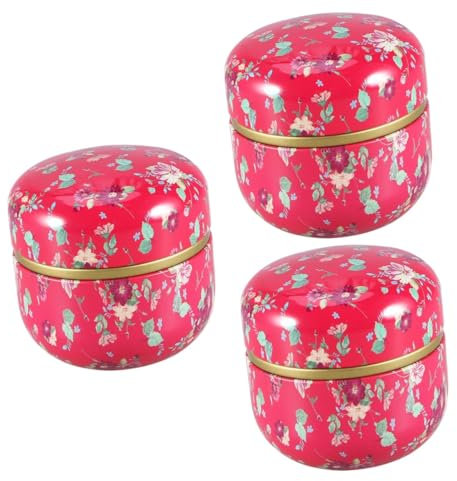 MAGICLULU 3St hochzeitsdeko hochzeits dekoration wedding decor hochzeitdeko wedding present party dekoration hochzeitgeldgeschenke present box Tee runde Dose Kräuter Kerze reisen Verpackung