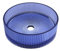 BAIKAL Lavabo sobre Encimera | Redondo | Cristal Azul | 36 x 36 x 11 cm | Sin orificio para grifo | Lavabo Baño | Envío con Embalaje Reforzado