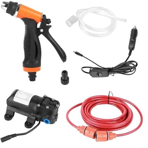 Emiif Idropulitrice portatile ad alta pressione, idropulitrice elettrica da 12 V con modalità di spruzzo regolabile per giardino, patio, autolavaggio e altro