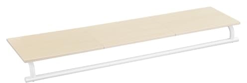 SONGMICS Wandgarderobe, Garderobe, Wandregal mit Kleiderstange, Gesamtbelastbarkeit 35 kg, 28 x 109 x 13,2 cm, für Schlafzimmer, Ankleidezimmer, naturbeige-wolkenweiß HSR135W01