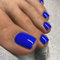 SXVME Royal Blue Press on Toes Nails Short Square, Solid Color Fake Toe Nails Glue on, Toe Press on Nails for Women, Summer Glossy Gel ToeNails Acrylic for Decoration 24 Pcs