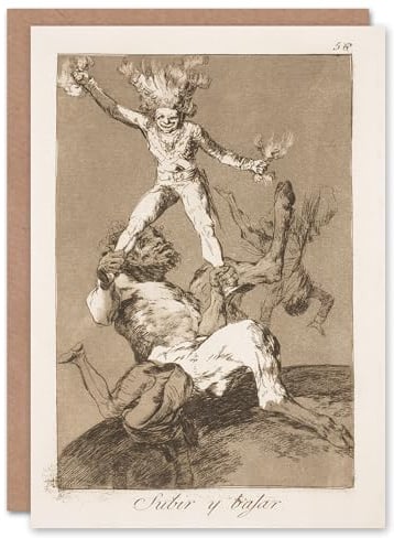 Artery8 Francisco Goya Art Card Up and Down Pan Deception Allegory