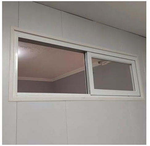 Kellerfenster for Wohnhäuser, Schiebefenster mit Insektenschutzgitter, Austauschfenster mit Aluminiumrahmen, for Badezimmer, Schuppen, Hotel, Weiß((45x90cm) W18xH36)