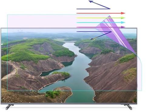 GJHGNFRDK TV-Bildschirmschutz, Matte, blaues Licht blockierende TV-Displayschutzfolie for 43–75 Zoll LCD-LED-OLED-QLED-4K-HDTV(75in 1645x930mm)