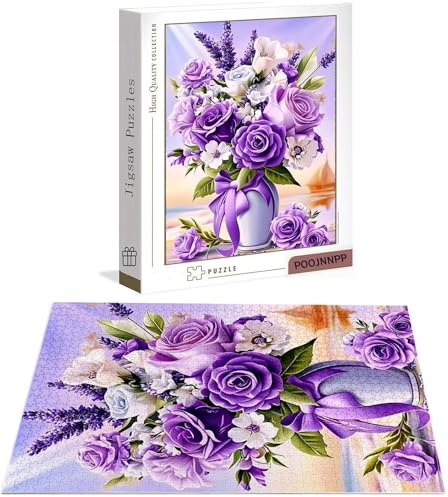 Puzzle 3000 Piezas Adultos, Puzzle Flor con Exquisita Caja de Embalaje, Medidas: 122 x 81 cm, Rompecabezas Rosa para Toda la Familia, Rompecabezas Desafiante para Decoracion Hogar y Pared B-8556