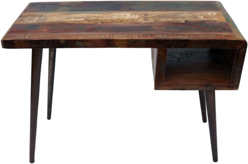 GURU SHOP Vintage Schreibtisch, Couchtisch aus Recyclingholz - Modell 22, 79x116x59 cm