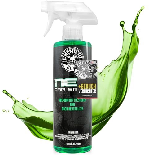 CHEMICAL GUYS New Car AIR10116 - Langanhaltender Auto Lufterfrischer & Geruchsneutralisierer, Autoparfüm, entfernt dauerhaft unangenehme Gerüche wie Rauch & Tiergerüche 473ml