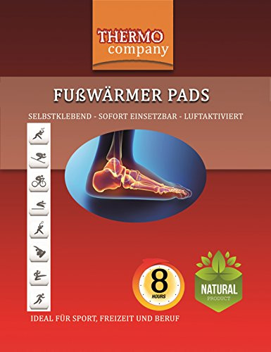 THERMO company | Fußwärmer Zehenwärmer | Selbstklebend | Maße: 7cm x 9,5cm | 8 Stunden Wärmedauer | EXTRA WARM