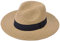DRESHOW Femme Homme Chapeau de Paille Panama Chapeau Été Large Bord Chapeau de Soleil Anti-UV pour Plage Voyage Chapeau de Soleil Marron Taille unique (56-58 cm)
