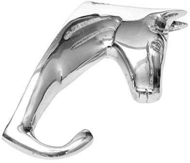 Brillibrum Design Wandhaken Pferd Kleiderhaken aus Aluminium Trensenhalter Garderobenhaken für Halfter
