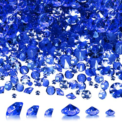 TOAOB 5000 Stück 3 mm 6 mm 10mm Blau Acryl Kristalle Diamanten Deko | Tischstreuer Konfetti Klare Strasssteine für Tischdekoration Hochzeit Braut Dekoration Vasenperlen
