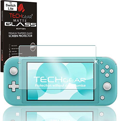 TECHGEAR Switch Lite Verre Trempé Anti-Reflet Mat, Protecteur d'Écran Mat Anti-Reflet en Verre Trempé [Anti Rayures] [sans Bulles] Compatible avec Nintendo Switch Lite