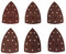Prio-Schleifdreiecke │ 120 Stück │ 11-Loch │ 105 x 152 mm │ je 20 x Korn 40/60/80/120/180/240 │ für Multischleifer │ Schleifblätter │ dreieckige Schleifpads │ Schleifpapier