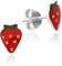 LUISIA® Ohrstecker Erdbeere - 925 Sterling Silber