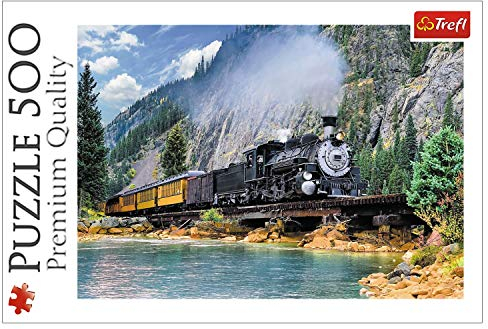 Trefl 916 37379 EA Bergzug 500pcs Mountain Train, Multi-colord