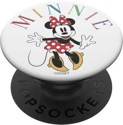 PopSockets Disney Mickey And Friends Minnie Simple Text - PopSockets Ausziehbarer Sockel und Griff für Smartphones und Tablets
