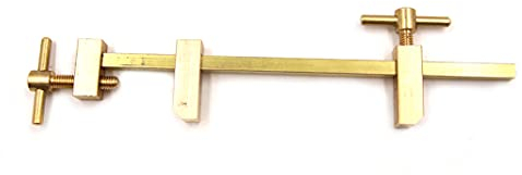 Chiloskit Morsetti a barra in miniatura in ottone massiccio, morsetti paralleli da 120 mm per lavorazione del legno e metallo con viti di serraggio zigrinate