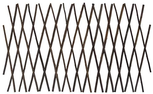 Tidyard Ausziehbare Weidenzaun-Rankgitter 5 Stk.Rankzaun Rankgitter Rankhilfe Spalier Holzgitter Weiden-Spalier Weidezaun 180 x 30 cm,Naturweide