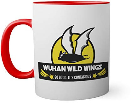Wuhan Wild Wings Bat Team Tasse innen und am Henkel rot außen weiß Mug 330ml