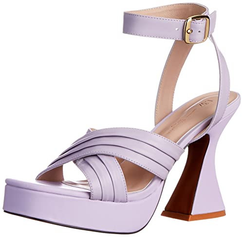 L37 HANDMADE SHOES Late To Say Goodbye, Sandalo con Tacco Donna, Lilla, 39 EU