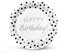 PAW - Paper Plate (23 cm) I 10 Pieces I Colourful Disposable Paper Plates I Ideal for Weddings Communions Parties Birthday I Printed with waterbased Ink I Color: Birthday Confetti (Silver-Black)