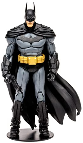 McFarlane Toys, DC Gaming Build-A 7-inch Batman Action Figure with 22 Moving Parts, Collectible DC Batman Arkham City Figure with Stand Base and Unique Collectible Character Card – Ages 12+