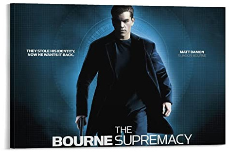 Poster auf Leinwand, Kunstdruck The Bourne Supremacy Action Horror, 30 x 45 cm