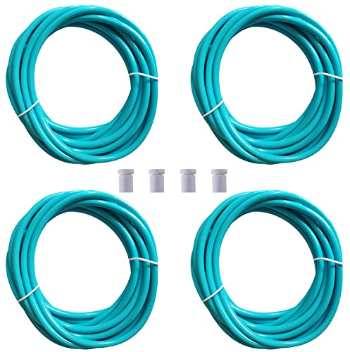 Lot de 4 câbles de rechange pour corde à sauter lestée, 3 m, pour cordes à sauter lourdes, diamètre extérieur : 5 mm