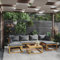 Gecheer 7-TLG. Garten Loungemöbel Set, Balkon Lounge, Sitzgruppe Gartenmöbel, Outdoor Sofa, Loungemöbel Terrasse, Balkonmöbel, Gartensofa mit Auflagen Massivholz Akazie