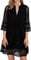 VERO MODA Damen Mini-Kleid Tunika aus Häkelspitze VMHoney Lace 3/4 Arm V-Neck 10275875 Black S