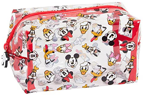 Trousse de maquillage transparente Mickey Mouse Minnie Mouse et ses amis pour filles et femmes, multicolore, Taille unique, Trousse de maquillage